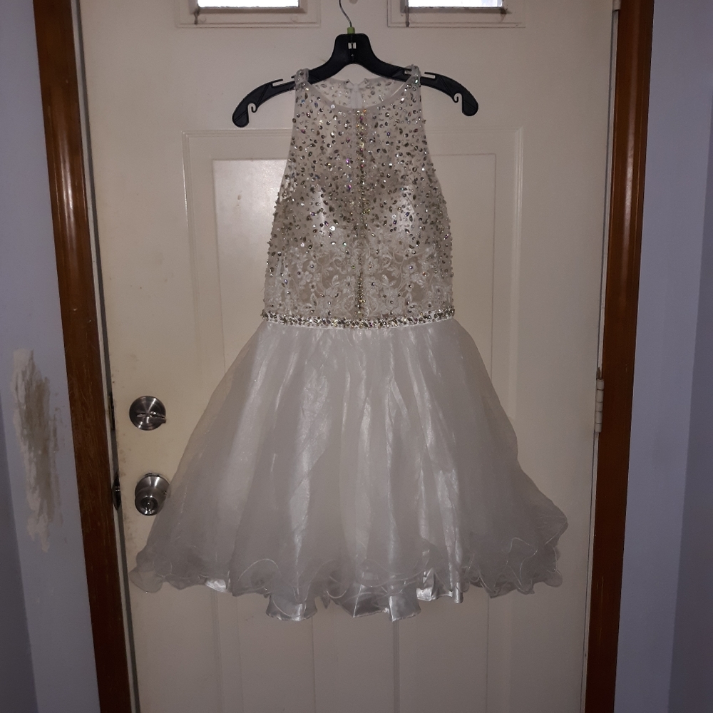 Promgirl Honecoming Dress/ White Above knee